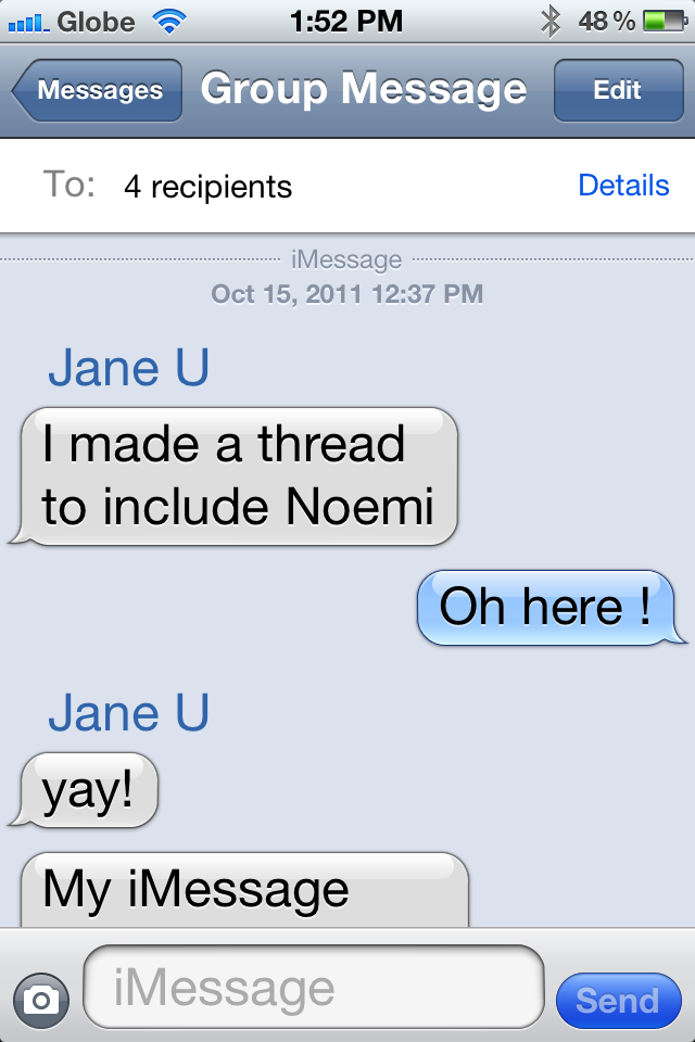 iMessage on iOS 5 » @momblogger