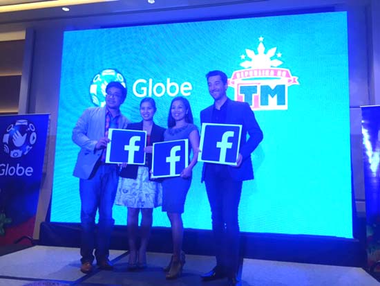 globe and facebook