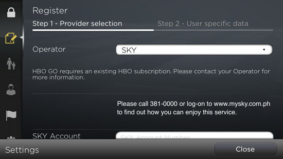 skycable HBO go